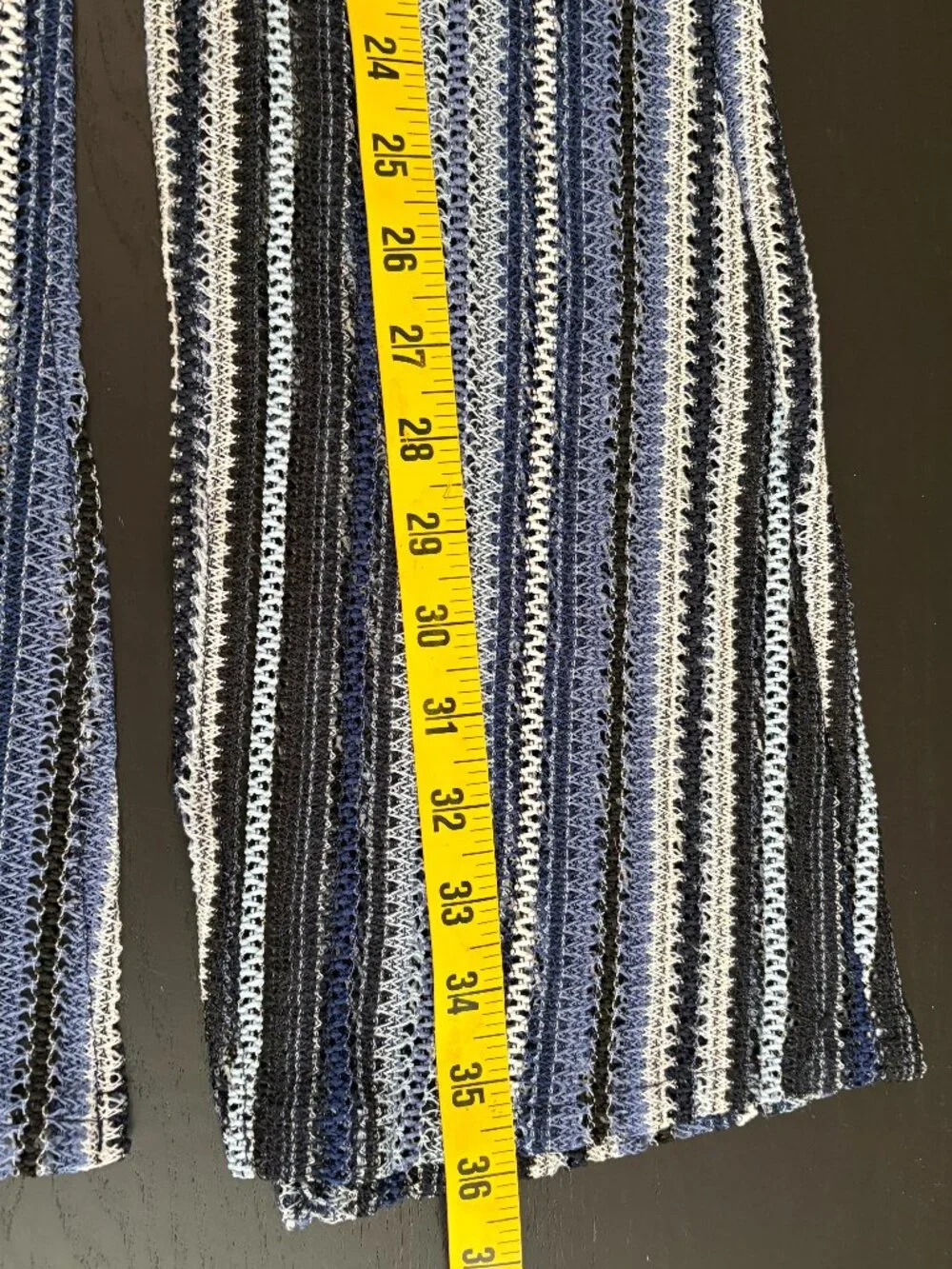 C&C California Blue Open Knit Swim CoverUp Skirt L Sheer Drawstring Beach Resort - Picture 12 of 13